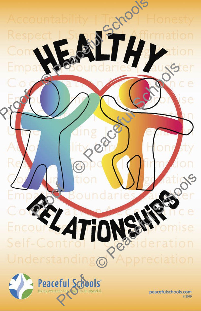 Healthy Relationships Poster Peaceful Schools Store